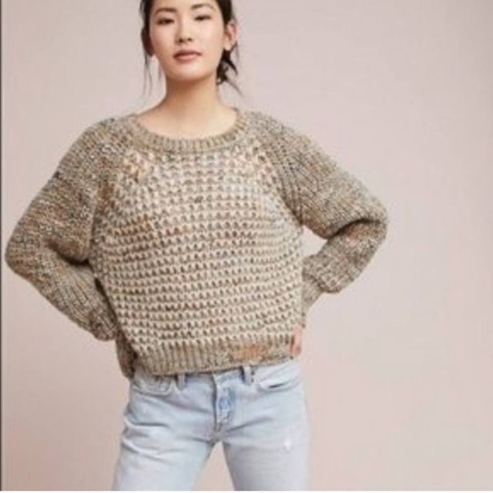 Anthro Moth chunky sweater